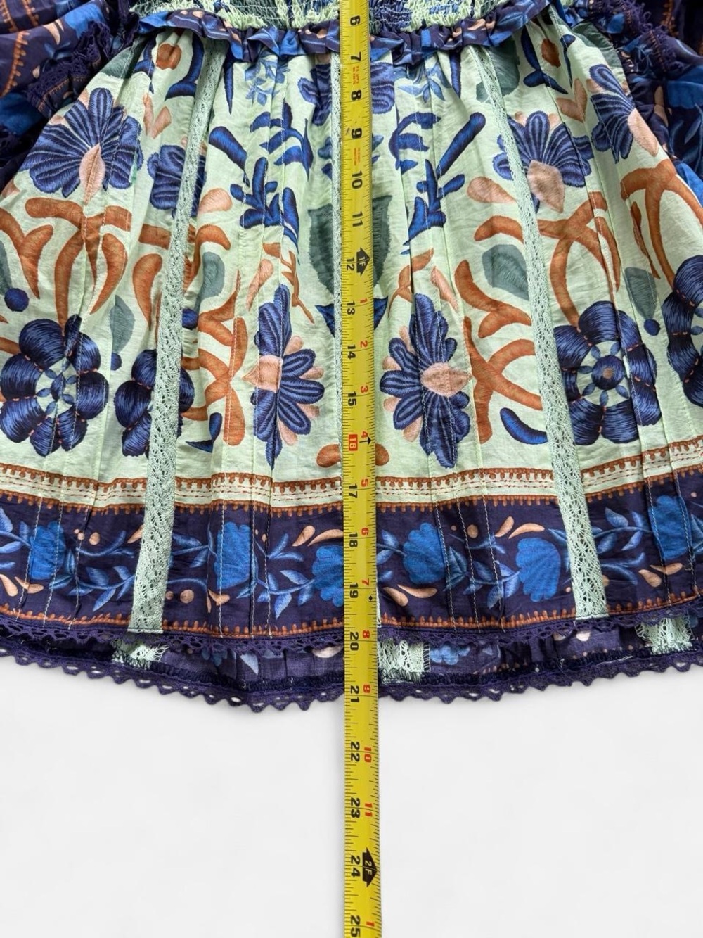EUC FARM RIO Green Ocean Tapestry Lace Blouse - Picture 6 of 11